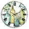 Designart 'Mixed Botanical Green Leaves Viii Farmhouse Wall Clock